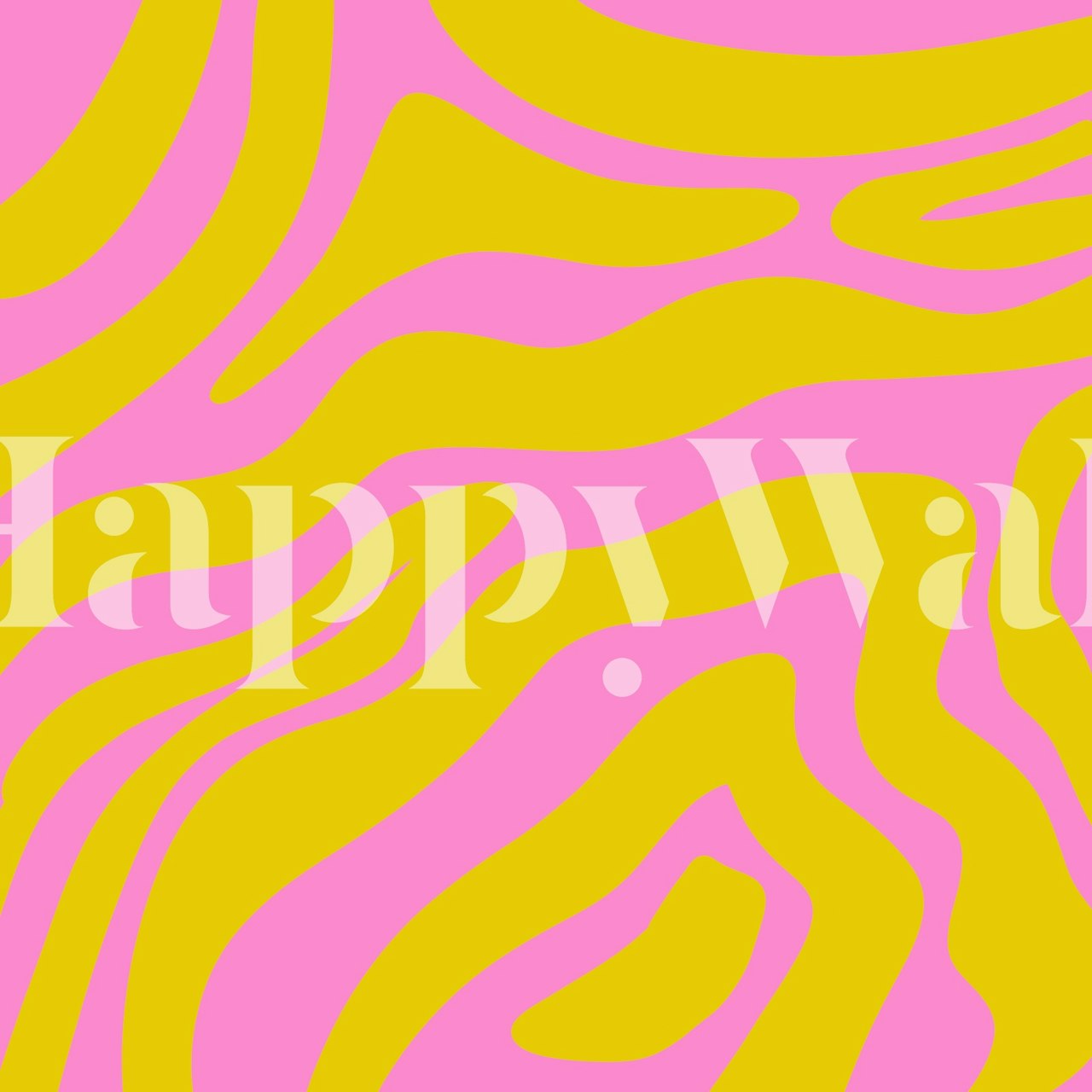 Abstract waves in pink and yellow colors wallpaper