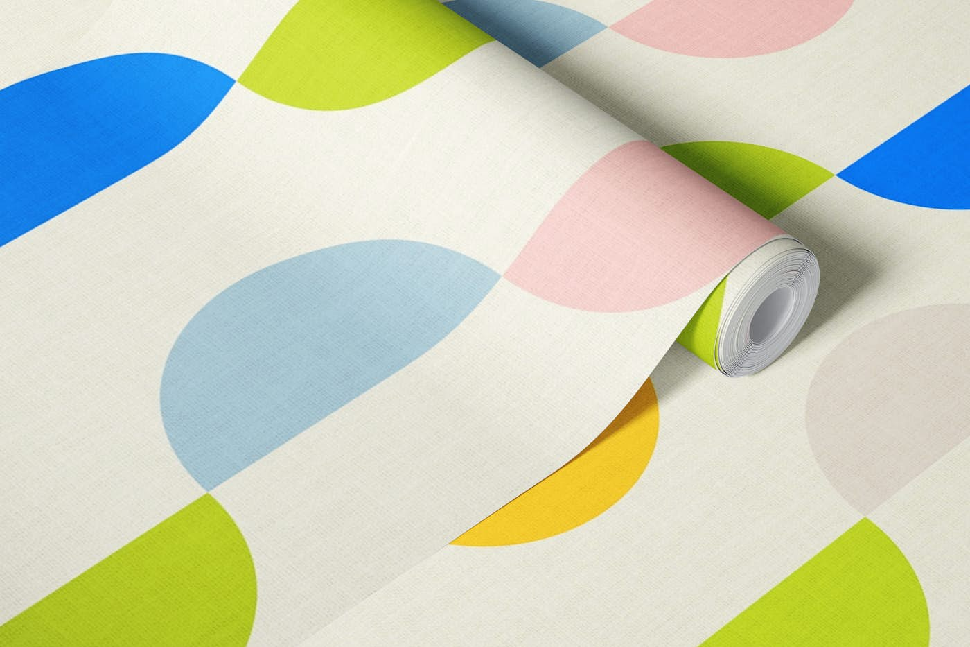 semicircles concept summer pattern pastel 1 wallpaper roll