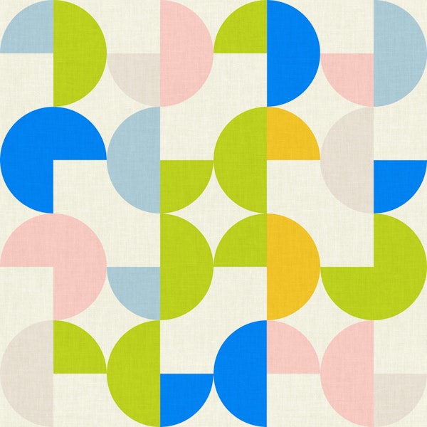 semicircles concept summer pattern pastel 2