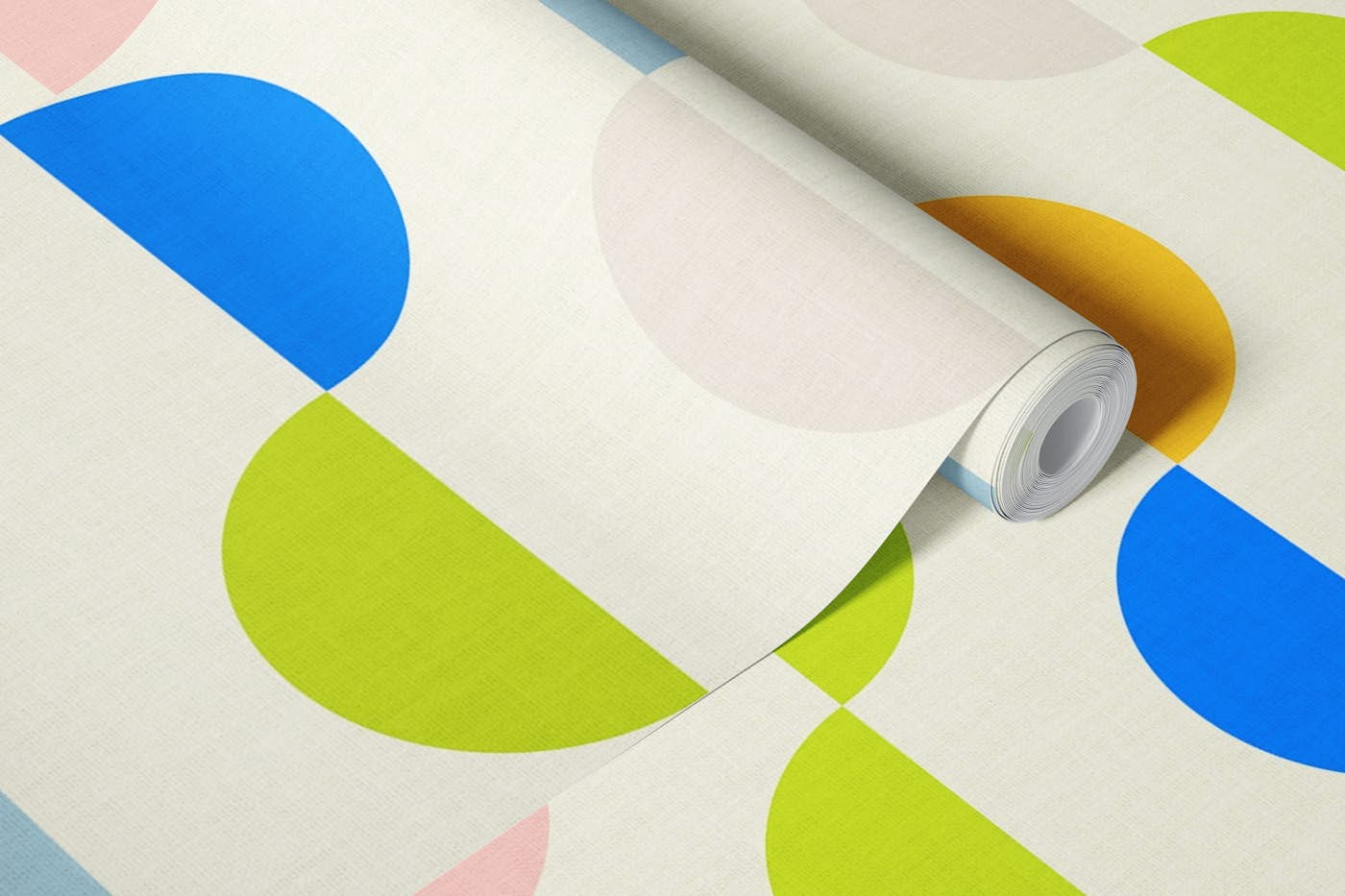 semicircles concept summer pattern pastel 3 wallpaper roll