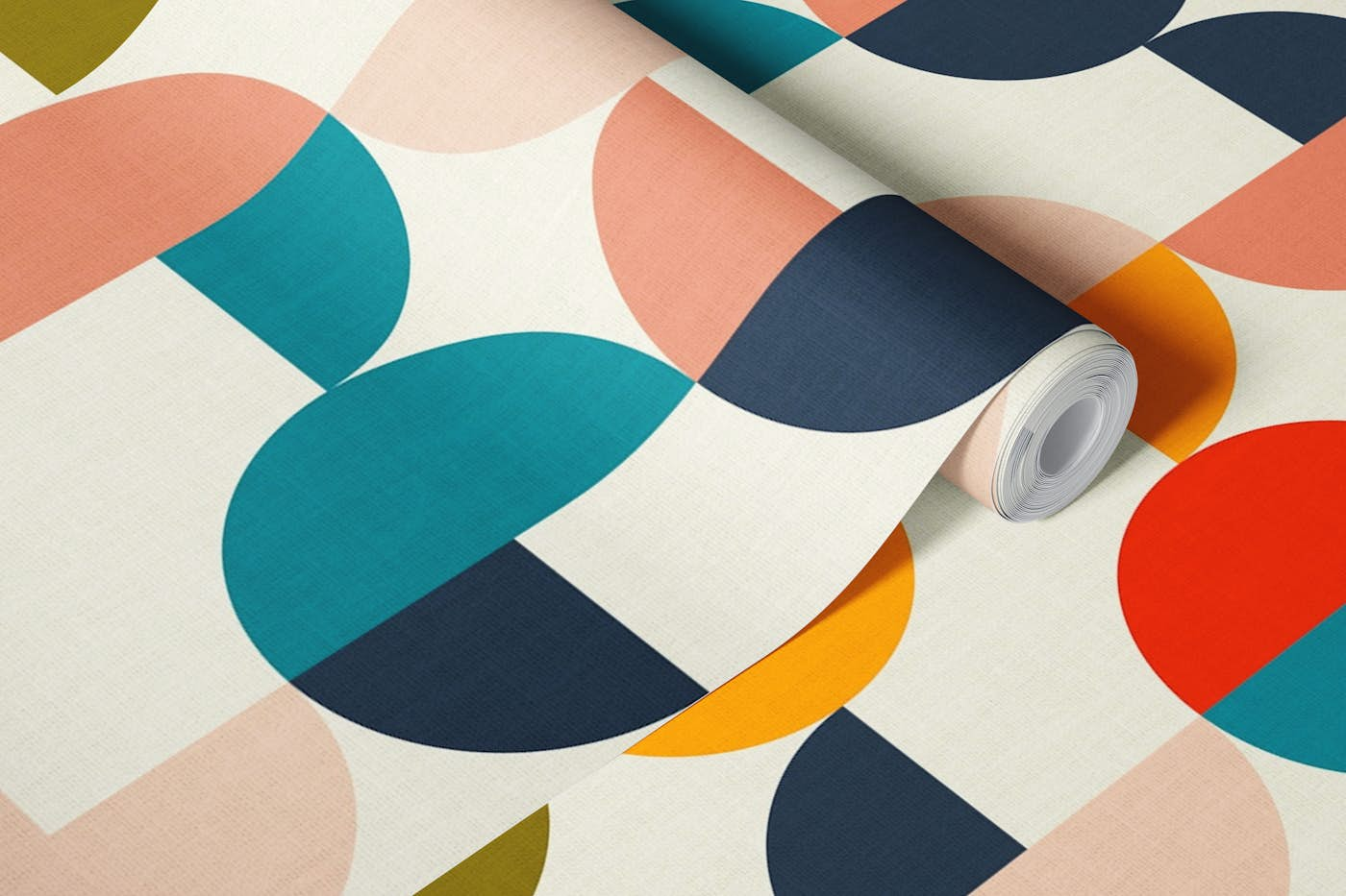 semicircles concept summer pattern vivid 1 wallpaper roll