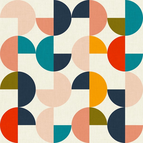 semicircles concept summer pattern vivid 1