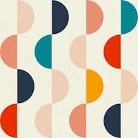 semicircles concept summer pattern vivid 2 behang