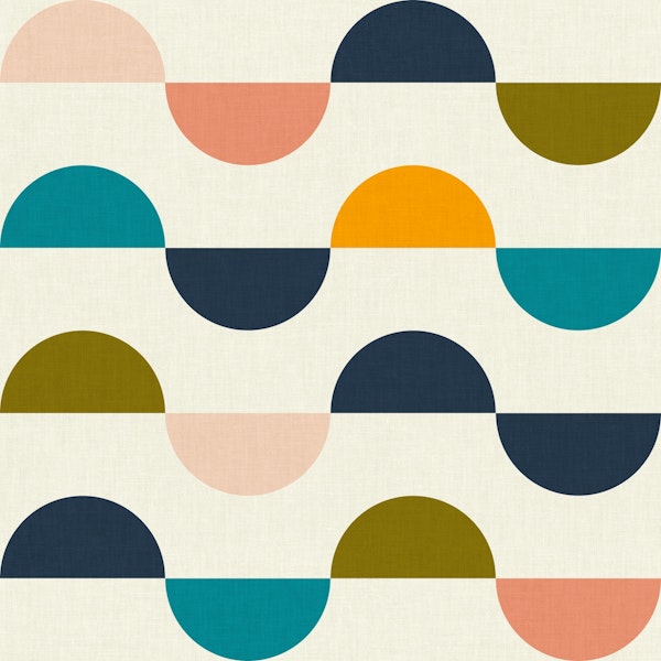 semicircles concept summer pattern vivid 3