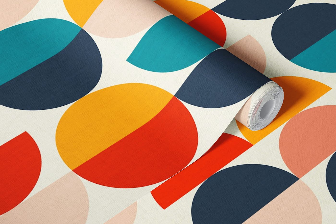 semicircles concept summer pattern vivid 4 wallpaper roll