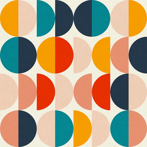 semicircles concept summer pattern vivid 4