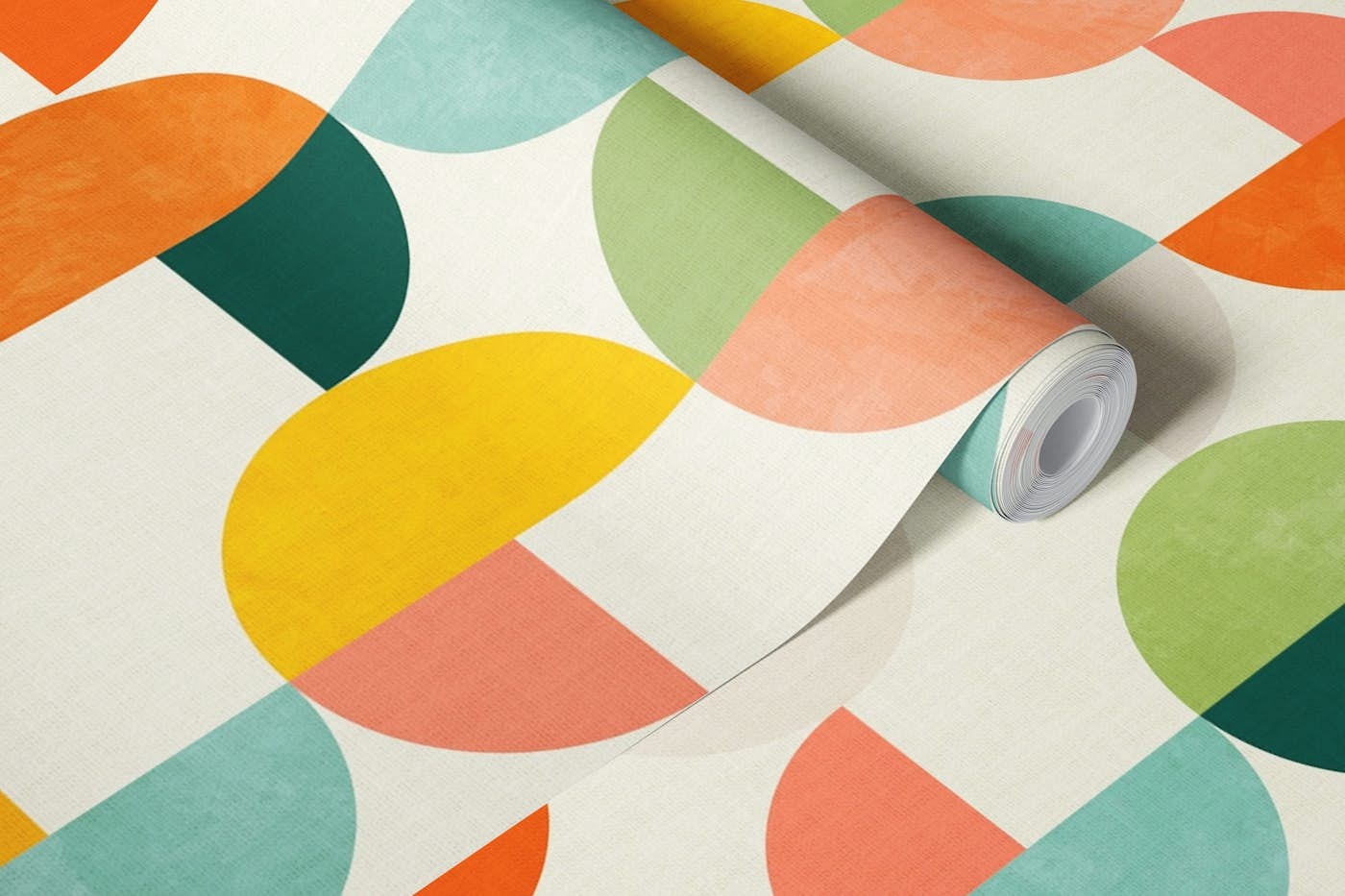 semicircles concept summer pattern vivid 5 wallpaper roll