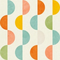 semicircles concept summer pattern vivid 9 behang