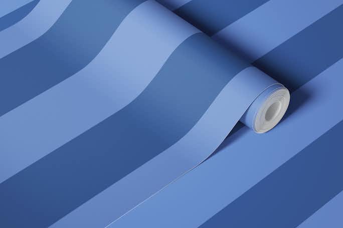 Monochrome Blue Stripewallpaper roll