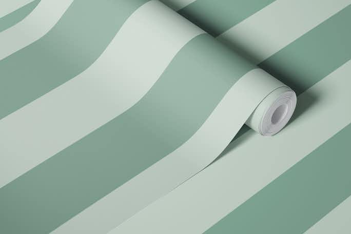 Monochrome sage Green Stripewallpaper roll