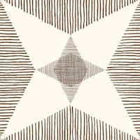 Mid Century Modern Stars, Coffee Brown ταπετσαρία