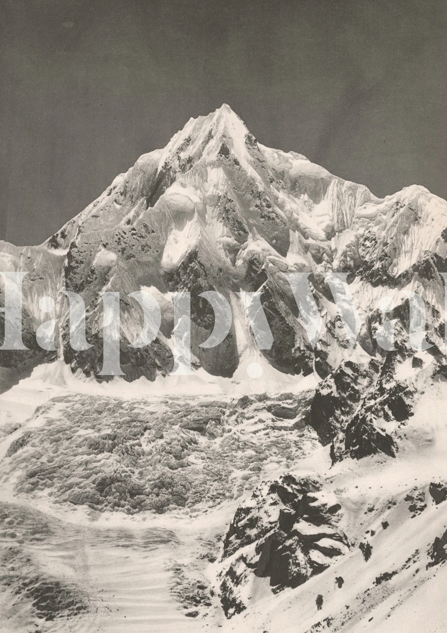 Mountain wallpaper in a stylish room setting.