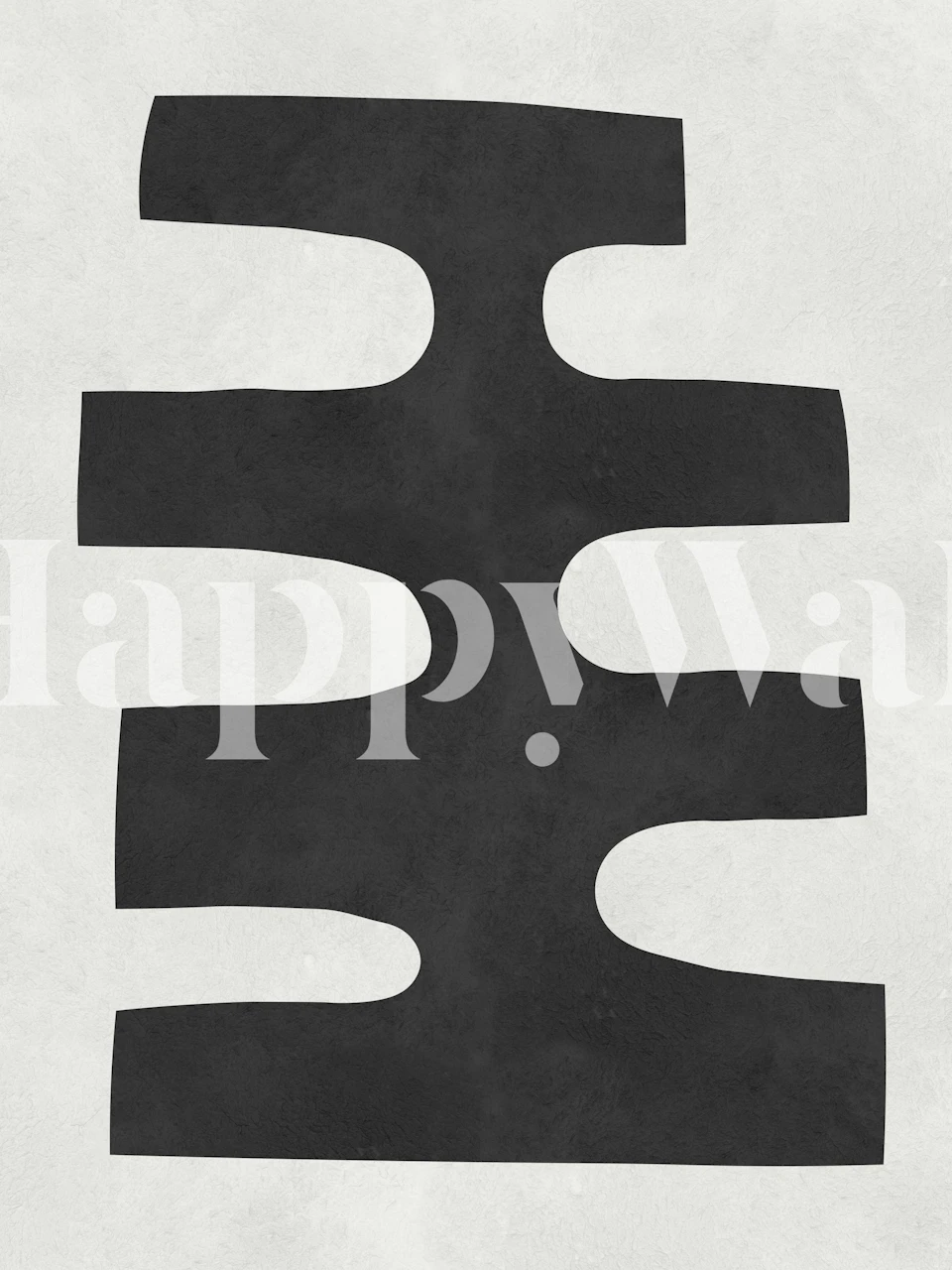 Black geometric shapes on a light background wallpaper