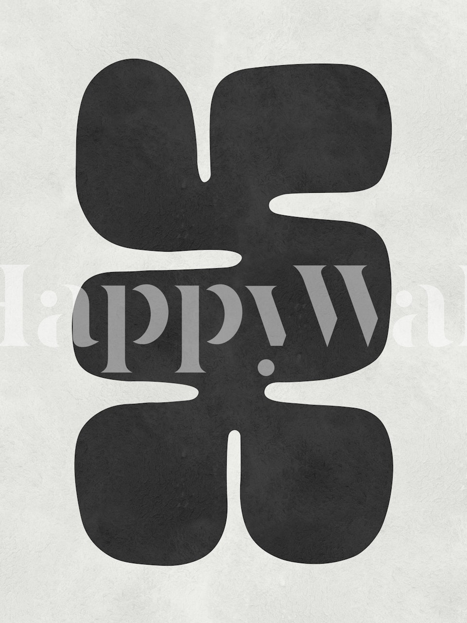 Geometric modern art wallpaper displayed in a room