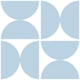 Semicircles - Air Blue and White / Medium