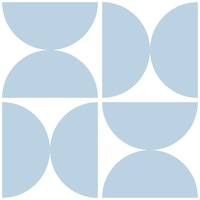 Semicircles - Air Blue and White / Medium tapete