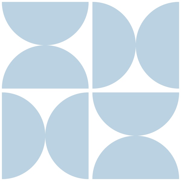 Semicircles - Air Blue and White / Medium