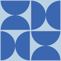 Semicircles - Cobalt Blue and Air Blue / Big ταπετσαρία