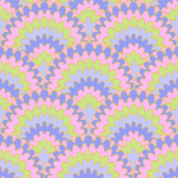 Swirly retro scallops