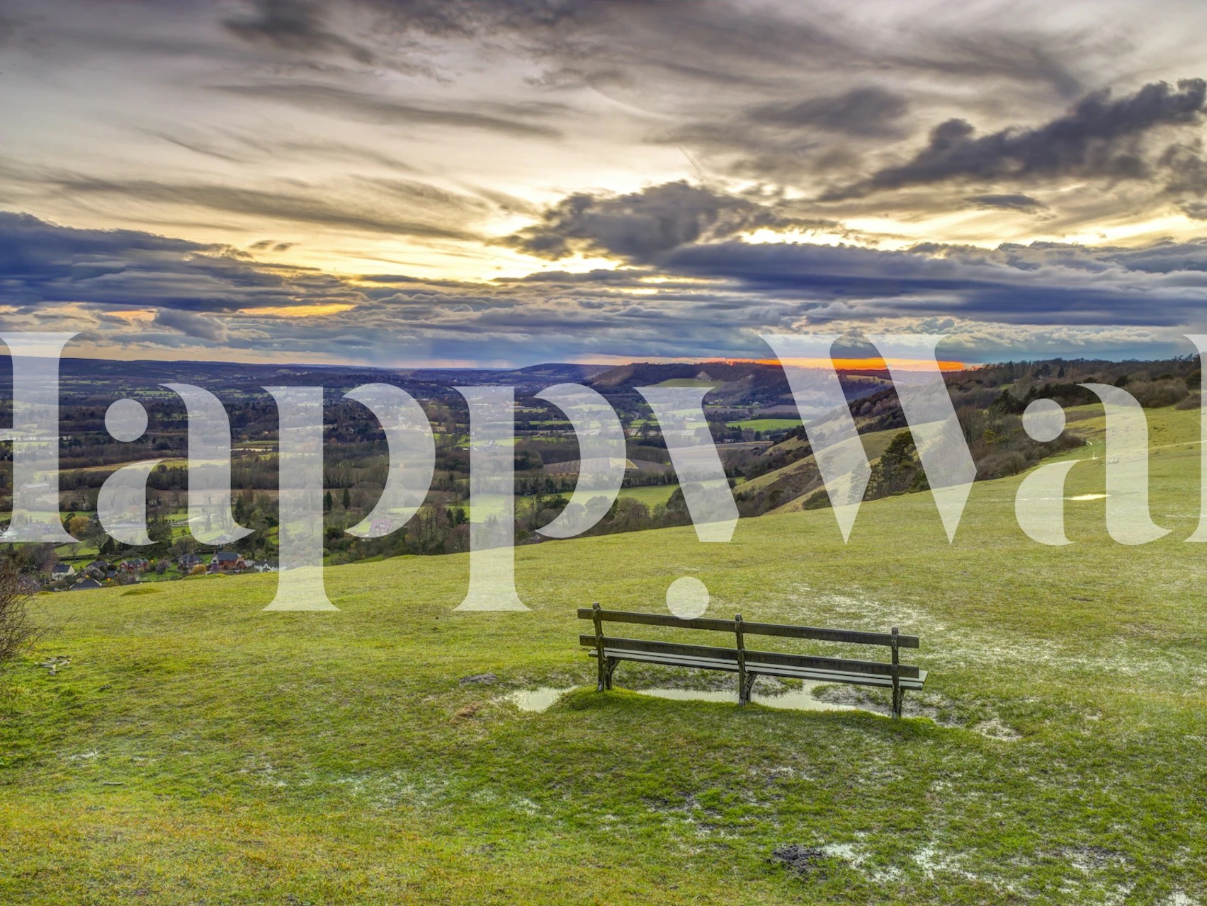 Reigate Hill wallpaper in a cozy room