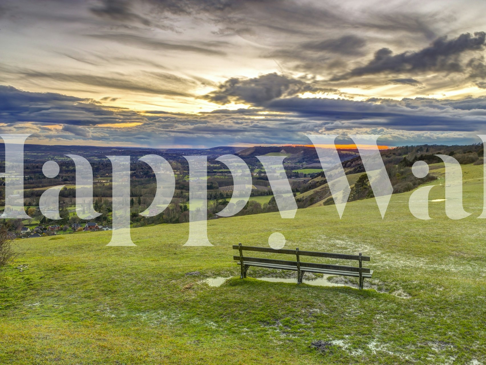 Reigate Hill wallpaper in a cozy room