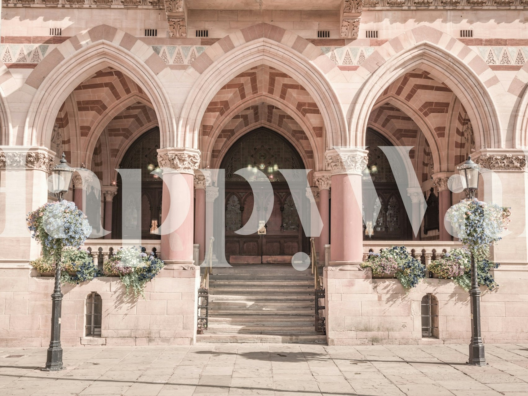 Tapeta City Heritage vystavená v místnosti