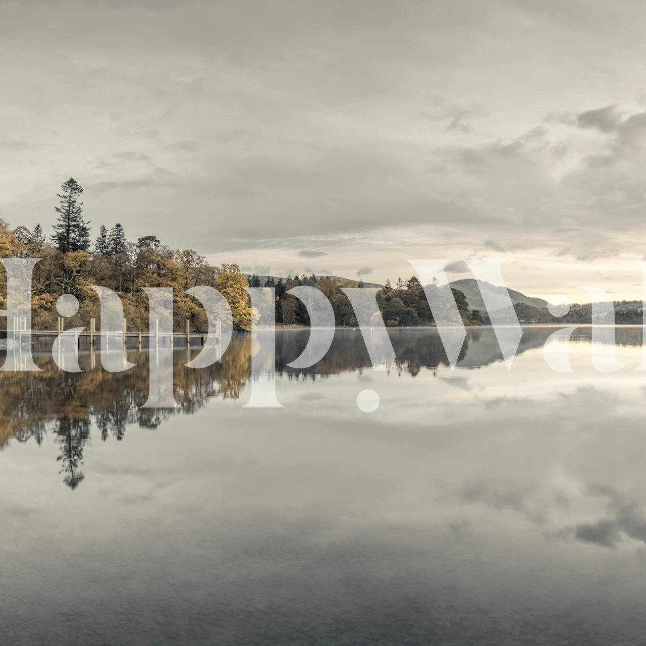 carta da parati Lake District Gem in una stanza