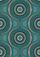 geometric retro - dark teal tapete