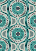 geometric retro - turquoise blue tapete