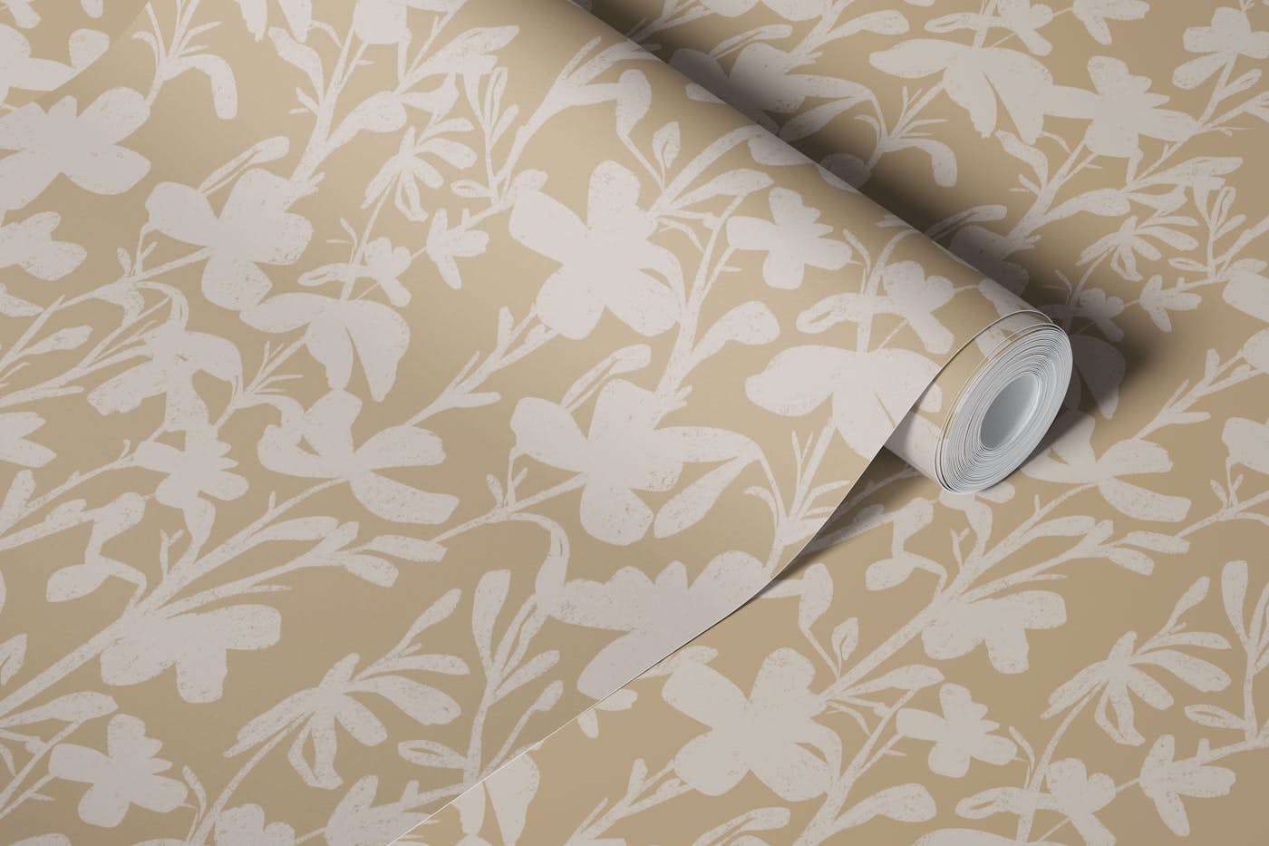 Earthen Muted Florals wallpaper roll