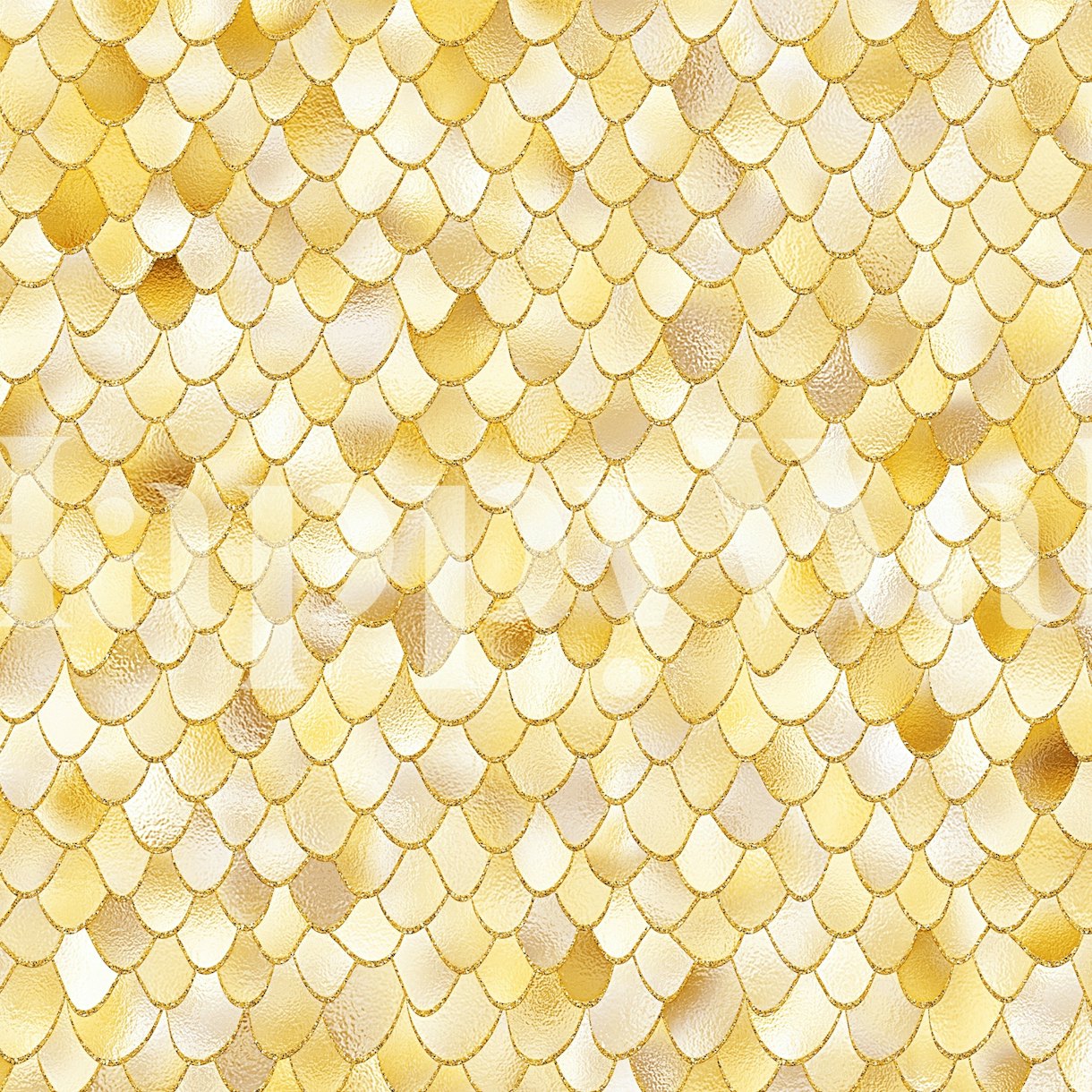 Buy Golden Glamour Mermaid Scales Wallpaper - Happywall