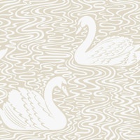 Swan Lake - light latte, Large wallpaper