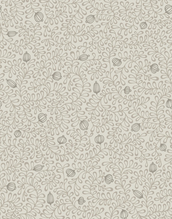 tangled leaves - beige, cream