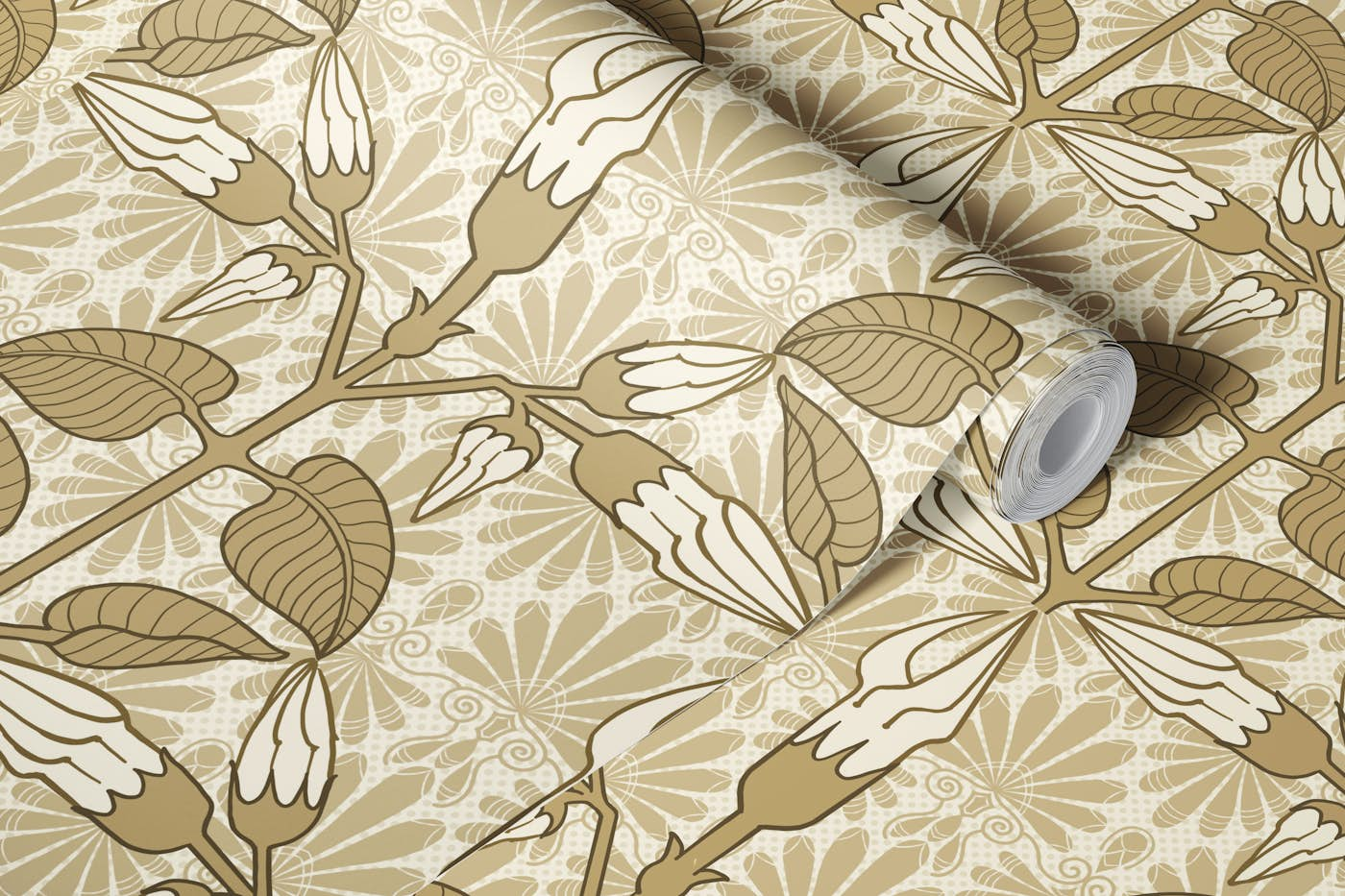 Mantevilla Flower in Art Nouveau wallpaper roll