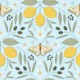 Mediterranean lemons olives butterflies blue