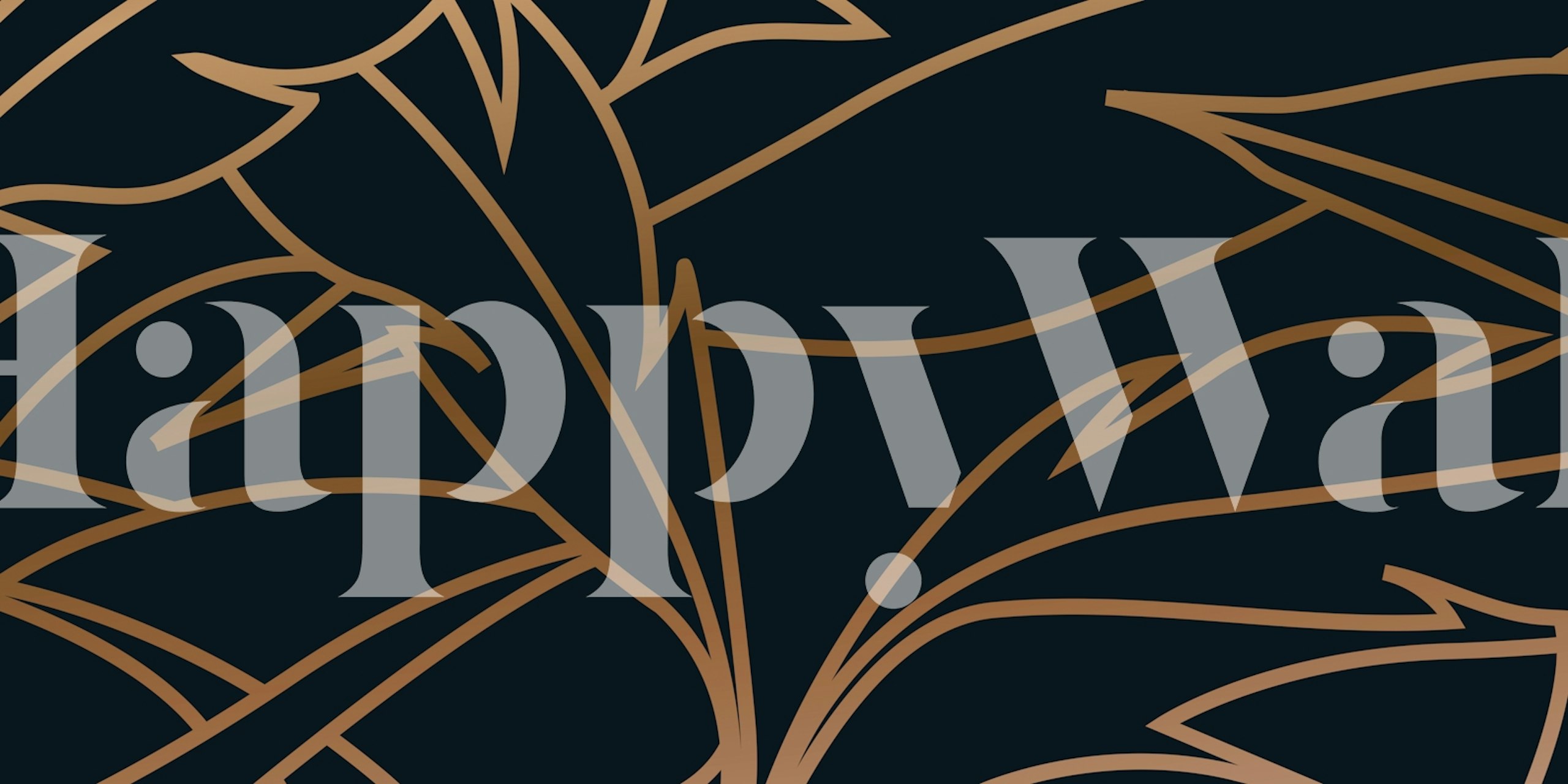 Papel de parede Luxury Gold em um ambiente