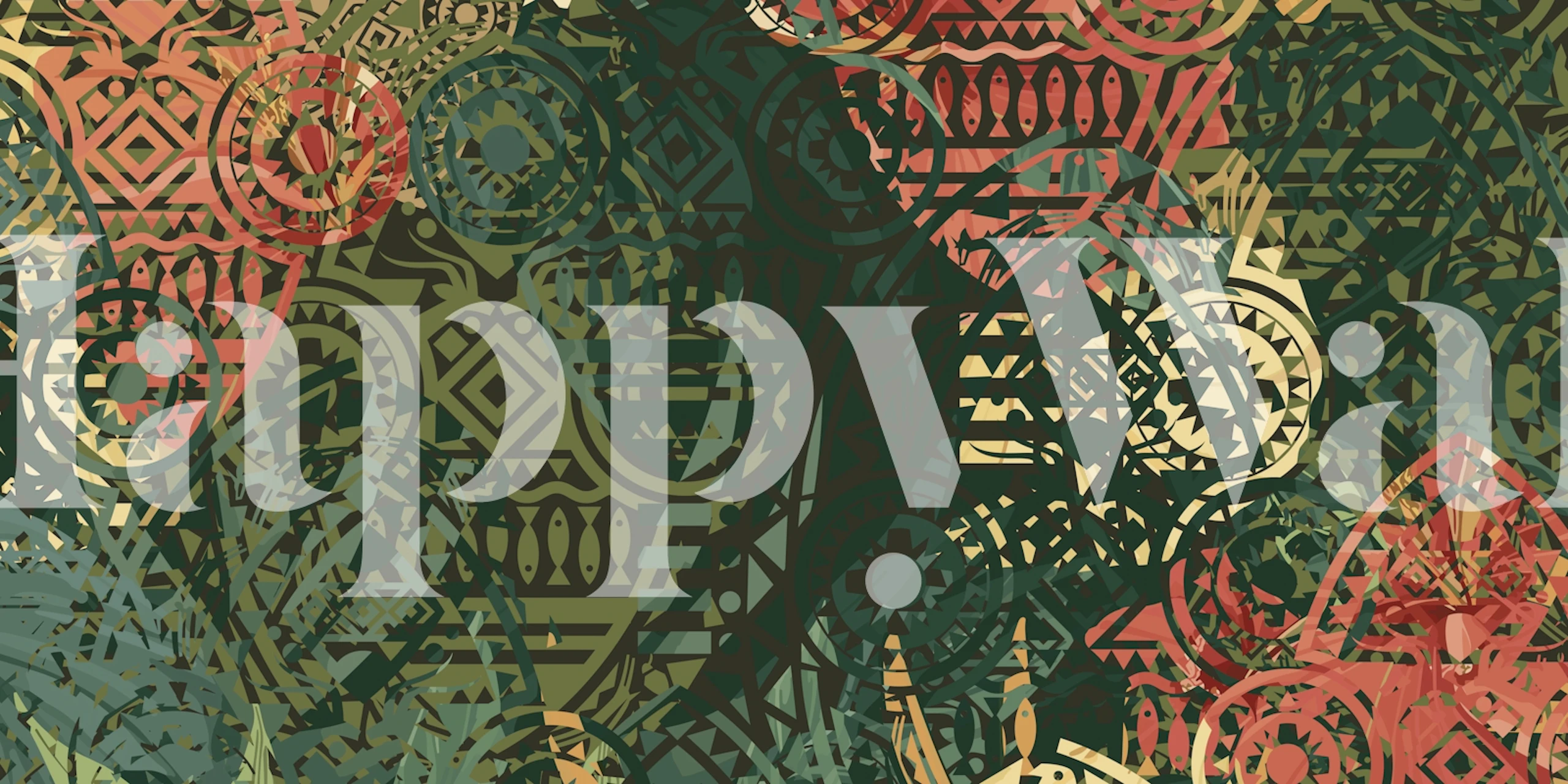 Luxury African Florest wallpaper in a room