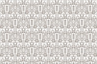 Swedish Folk Art Mid-Century Modern Warm Gray tapete