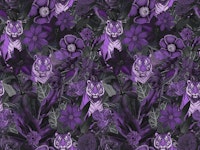 Purple Jungle Opulence With Tigers ταπετσαρία