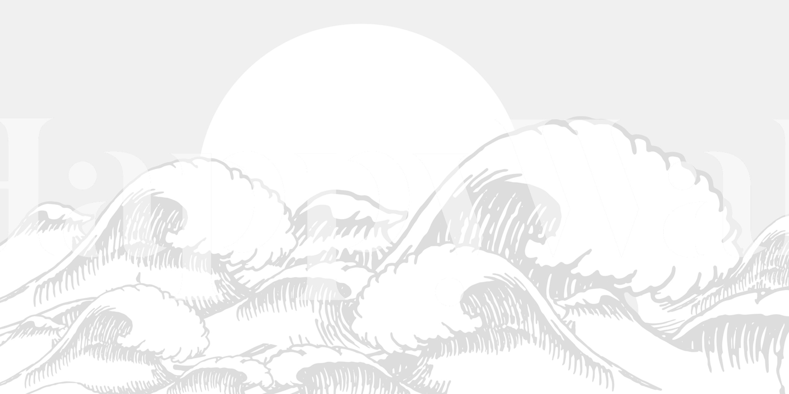 White ocean waves with a large sun background wallpaper