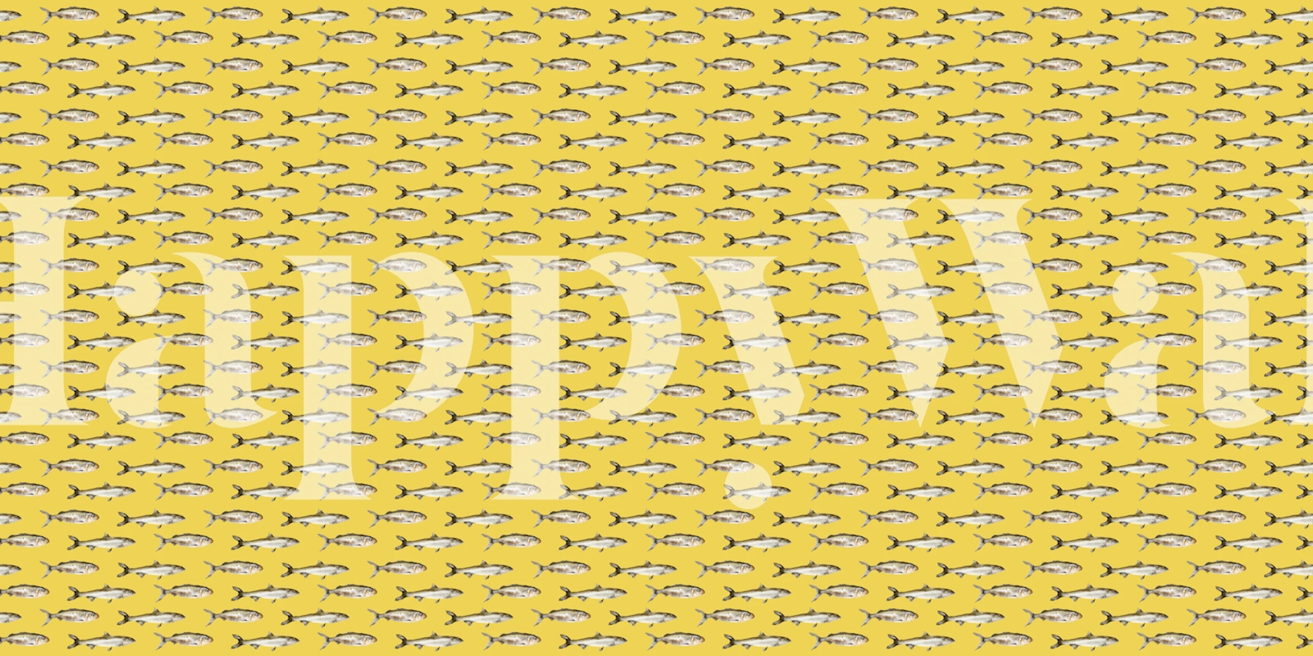 Fish Ocean Yellow wallpaper in a room