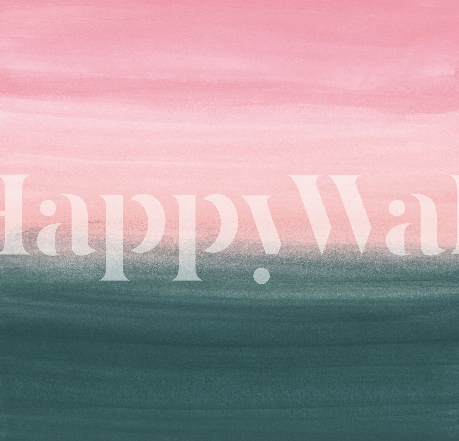 Teal Pink Watercolor 1 Wallpaper - Happywall