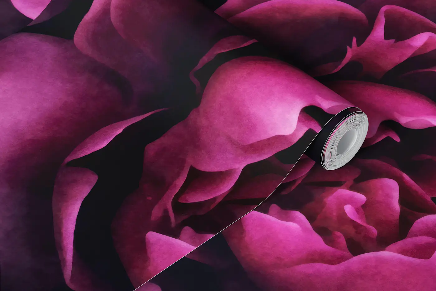 Purple Pink Opulent Floral Elegance wallpaper roll