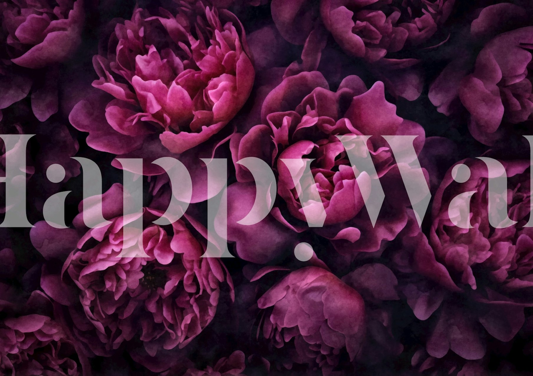 Purple Pink Floral tapetdesign
