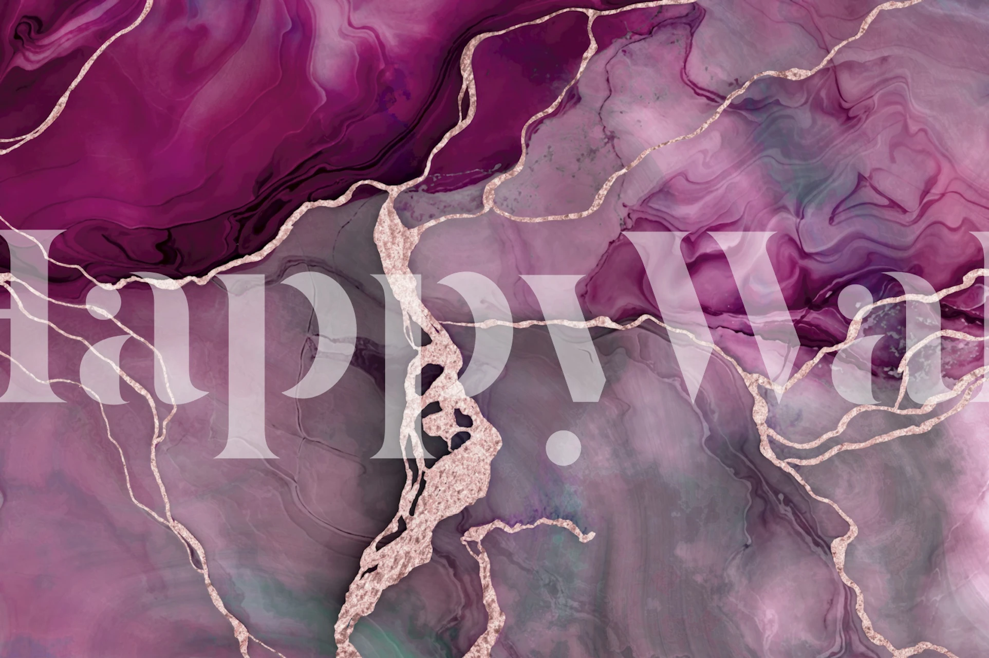 Precious Marble Luxury Chic Pink wallpaper in a room