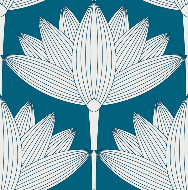 Lotus Art Deco, Kristal Teal