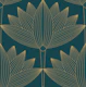 Lotus Art Deco, Deep Teal