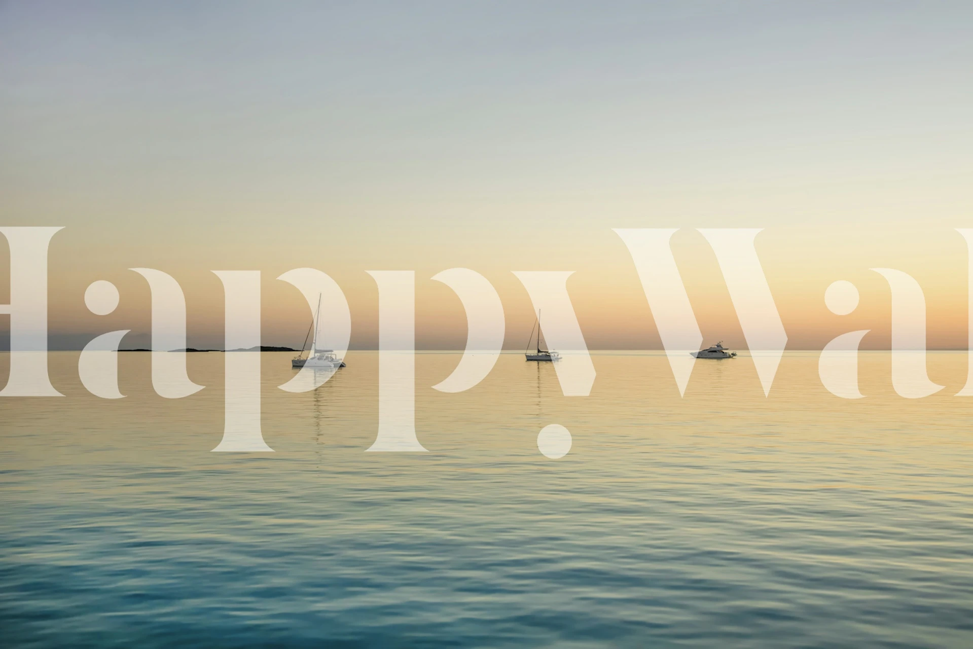 Bahamas sunset sailboats tapet i et rom