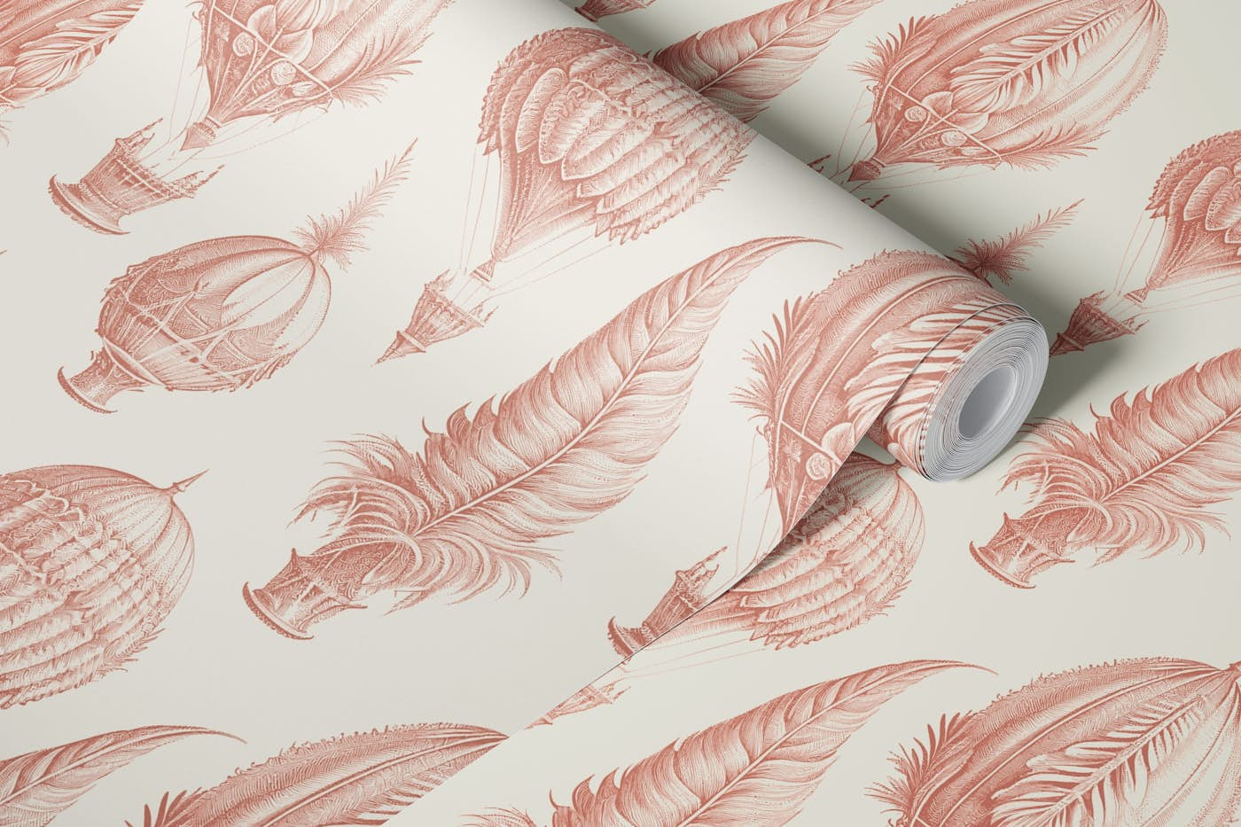 Fanciful Balloons - Peaches & Cream wallpaper roll