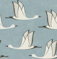 Flying birds - grey blue background ταπετσαρία